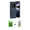 MARSİLYAN™- Redmi Note 14 Pro 4G Kılıf Kıvılcım Işık Serisi - Şeffaf Polymer Nano Ekran Koruyucu + Raze Metal Kamera Lens - SH
