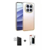 MARSİLYAN™- Redmi Note 14 Pro 4G Kılıf Kıvılcım Minimal Özel Seri - Şeffaf Hayalet Polymer Nano Ekran Koruyucu + Gümüş PVD Metal Kamera Lens