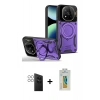 MARSİLYAN™- Redmi Note 14 Pro 4G Kılıf Kıvılcım Modern Serisi - Şeffaf Polymer Nano Ekran Koruyucu + PVD Metal Kamera Lens - GS