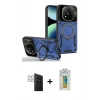 MARSİLYAN™- Redmi Note 14 Pro 4G Kılıf Kıvılcım Modern Serisi - Şeffaf Polymer Nano Ekran Koruyucu + PVD Metal Kamera Lens - GS
