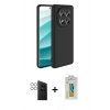 MARSİLYAN™- Redmi Note 14 Pro 4G Kılıf Kozmos Yansıma Özel Seri - Şeffaf Polymer Nano Ekran Koruyucu + PVD Metal Kamera Lens - GS