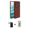 MARSİLYAN™- Redmi Note 14 Pro 4G Kılıf Kozmos Yansıma Özel Seri - Şeffaf Polymer Nano Ekran Koruyucu + PVD Metal Kamera Lens - SH