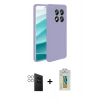 MARSİLYAN™- Redmi Note 14 Pro 4G Kılıf Kozmos Yansıma Özel Seri - Şeffaf Polymer Nano Ekran Koruyucu + PVD Metal Kamera Lens - GS