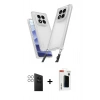 MARSİLYAN™- Redmi Note 14 Pro 4G Kılıf Ufuk Klasik - Şeffaf Hayalet Polymer Nano Ekran Koruyucu + PVD Metal Kamera Lens - GS