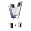 MARSİLYAN™- Redmi Note 14 Pro 4G Kılıf Ufuk Klasik - Şeffaf Hayalet Polymer Nano Ekran Koruyucu + PVD Metal Kamera Lens - GS