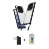 MARSİLYAN™- Redmi Note 14 Pro 4G Kılıf Ufuk Klasik - Şeffaf Polymer Nano Ekran Koruyucu + PVD Metal Kamera Lens - GS