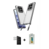 MARSİLYAN™- Redmi Note 14 Pro 4G Kılıf Ufuk Klasik - Şeffaf Polymer Nano Ekran Koruyucu + PVD Metal Kamera Lens - GS