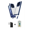 MARSİLYAN™- Redmi Note 14 Pro 4G Kılıf Ufuk Klasik - Şeffaf Polymer Nano Ekran Koruyucu + PVD Metal Kamera Lens - GS