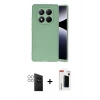 MARSİLYAN™- Redmi Note 14 Pro 4G Kılıf Ufuk Serisi - Şeffaf Hayalet Polymer Nano Ekran Koruyucu + PVD Metal Kamera Lens - GS