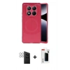 MARSİLYAN™- Redmi Note 14 Pro 4G Kılıf Ufuk Serisi - Şeffaf Hayalet Polymer Nano Ekran Koruyucu + PVD Metal Kamera Lens - GS