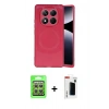 MARSİLYAN™- Redmi Note 14 Pro 4G Kılıf Ufuk Serisi - Şeffaf Hayalet Polymer Nano Ekran Koruyucu + Raze Metal Kamera Lens - GS