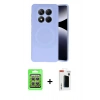 MARSİLYAN™- Redmi Note 14 Pro 4G Kılıf Ufuk Serisi - Şeffaf Hayalet Polymer Nano Ekran Koruyucu + Raze Metal Kamera Lens - GS