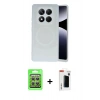 MARSİLYAN™- Redmi Note 14 Pro 4G Kılıf Ufuk Serisi - Şeffaf Hayalet Polymer Nano Ekran Koruyucu + Raze Metal Kamera Lens - GS