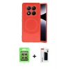 MARSİLYAN™- Redmi Note 14 Pro 4G Kılıf Ufuk Serisi - Şeffaf Hayalet Polymer Nano Ekran Koruyucu + Raze Metal Kamera Lens - GS