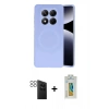 MARSİLYAN™- Redmi Note 14 Pro 4G Kılıf Ufuk Serisi - Şeffaf Polymer Nano Ekran Koruyucu + PVD Metal Kamera Lens - SH