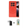 MARSİLYAN™- Redmi Note 14 Pro 4G Kılıf Ufuk Serisi - Şeffaf Polymer Nano Ekran Koruyucu + PVD Metal Kamera Lens - SH