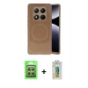 MARSİLYAN™- Redmi Note 14 Pro 4G Kılıf Ufuk Serisi - Şeffaf Polymer Nano Ekran Koruyucu + Raze Metal Kamera Lens - GS