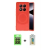 MARSİLYAN™- Redmi Note 14 Pro 4G Kılıf Ufuk Serisi - Şeffaf Polymer Nano Ekran Koruyucu + Raze Metal Kamera Lens - SH