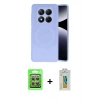 MARSİLYAN™- Redmi Note 14 Pro 4G Kılıf Ufuk Serisi - Şeffaf Polymer Nano Ekran Koruyucu + Raze Metal Kamera Lens - GS