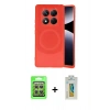 MARSİLYAN™- Redmi Note 14 Pro 4G Kılıf Ufuk Serisi - Şeffaf Polymer Nano Ekran Koruyucu + Raze Metal Kamera Lens - GS