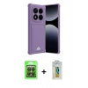 MARSİLYAN™- Redmi Note 14 Pro 4G Kılıf Vadi Çizgi Prime - Şeffaf Polymer Nano Ekran Koruyucu + Raze Metal Kamera Lens - SH
