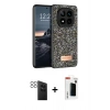 MARSİLYAN™- Redmi Note 14 Pro 4G Kılıf Vadi Klasik Serisi - Şeffaf Hayalet Polymer Nano Ekran Koruyucu + Siyah PVD Metal Kamera Lens