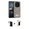 MARSİLYAN™- Redmi Note 14 Pro 4G Kılıf Vadi Klasik Serisi - Şeffaf Hayalet Polymer Nano Ekran Koruyucu + Siyah PVD Metal Kamera Lens