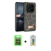 MARSİLYAN™- Redmi Note 14 Pro 4G Kılıf Vadi Klasik Serisi - Şeffaf Polymer Nano Ekran Koruyucu + Raze Metal Kamera Lens - SH