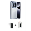 MARSİLYAN™- Redmi Note 14 Pro 4G Kılıf Vadi Minimal - Şeffaf Hayalet Polymer Nano Ekran Koruyucu + PVD Metal Kamera Lens - GS