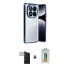 MARSİLYAN™- Redmi Note 14 Pro 4G Kılıf Vadi Minimal - Şeffaf Polymer Nano Ekran Koruyucu + PVD Metal Kamera Lens - SH