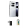 MARSİLYAN™- Redmi Note 14 Pro 4G Kılıf Vadi Minimal - Şeffaf Polymer Nano Ekran Koruyucu + PVD Metal Kamera Lens - GS