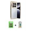 MARSİLYAN™- Redmi Note 14 Pro 4G Kılıf Vadi Minimal - Şeffaf Polymer Nano Ekran Koruyucu + Raze Metal Kamera Lens - GS