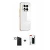 MARSİLYAN™- Redmi Note 14 Pro 4G Kılıf Yankı Serisi - Şeffaf Hayalet Polymer Nano Ekran Koruyucu + PVD Metal Kamera Lens - SH