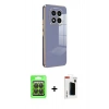 MARSİLYAN™- Redmi Note 14 Pro 4G Kılıf Yankı Serisi - Şeffaf Hayalet Polymer Nano Ekran Koruyucu + Raze Metal Kamera Lens - SH