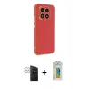 MARSİLYAN™- Redmi Note 14 Pro 4G Kılıf Yankı Serisi - Şeffaf Polymer Nano Ekran Koruyucu + PVD Metal Kamera Lens - GS