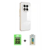 MARSİLYAN™- Redmi Note 14 Pro 4G Kılıf Yankı Serisi - Şeffaf Polymer Nano Ekran Koruyucu + Raze Metal Kamera Lens - SH