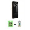 MARSİLYAN™- Redmi Note 14 Pro 4G Kılıf Yankı Serisi - Şeffaf Polymer Nano Ekran Koruyucu + Raze Metal Kamera Lens - GS