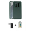 MARSİLYAN™- Redmi Note 14 Pro 4G Kılıf Yankı Yansıma Özel Seri - Şeffaf Polymer Nano Ekran Koruyucu + PVD Metal Kamera Lens - SH