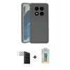 MARSİLYAN™- Redmi Note 14 Pro 4G Kılıf Yankı Yansıma Özel Seri - Şeffaf Polymer Nano Ekran Koruyucu + PVD Metal Kamera Lens - SH