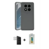 MARSİLYAN™- Redmi Note 14 Pro 4G Kılıf Yankı Yansıma Özel Seri - Şeffaf Polymer Nano Ekran Koruyucu + PVD Metal Kamera Lens - GS