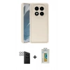 MARSİLYAN™- Redmi Note 14 Pro 4G Kılıf Yankı Yansıma Özel Seri - Şeffaf Polymer Nano Ekran Koruyucu + PVD Metal Kamera Lens - SH
