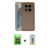 MARSİLYAN™- Redmi Note 14 Pro 4G Kılıf Yankı Yansıma Özel Seri - Şeffaf Polymer Nano Ekran Koruyucu + Raze Metal Kamera Lens - SH