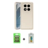 MARSİLYAN™- Redmi Note 14 Pro 4G Kılıf Yankı Yansıma Özel Seri - Şeffaf Polymer Nano Ekran Koruyucu + Raze Metal Kamera Lens - GS