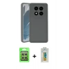 MARSİLYAN™- Redmi Note 14 Pro 4G Kılıf Yankı Yansıma Özel Seri - Şeffaf Polymer Nano Ekran Koruyucu + Raze Metal Kamera Lens - GS