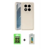 MARSİLYAN™- Redmi Note 14 Pro 4G Kılıf Yankı Yansıma Özel Seri - Şeffaf Polymer Nano Ekran Koruyucu + Raze Metal Kamera Lens - SH