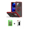 MARSİLYAN™- Redmi Note 14 Pro 4G Kılıf Yörünge Çizgi - Şeffaf Hayalet Polymer Nano Ekran Koruyucu + Raze Metal Kamera Lens - GS