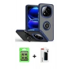 MARSİLYAN™- Redmi Note 14 Pro 4G Kılıf Yörünge Çizgi - Şeffaf Hayalet Polymer Nano Ekran Koruyucu + Raze Metal Kamera Lens - GS