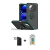 MARSİLYAN™- Redmi Note 14 Pro 4G Kılıf Yörünge Çizgi - Şeffaf Polymer Nano Ekran Koruyucu + PVD Metal Kamera Lens - SH