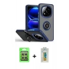 MARSİLYAN™- Redmi Note 14 Pro 4G Kılıf Yörünge Çizgi - Şeffaf Polymer Nano Ekran Koruyucu + Raze Metal Kamera Lens - GS