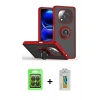MARSİLYAN™- Redmi Note 14 Pro 4G Kılıf Yörünge Çizgi - Şeffaf Polymer Nano Ekran Koruyucu + Raze Metal Kamera Lens - SH